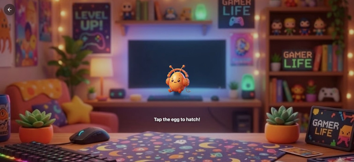 Choose Your Egg hatch prompt with OREN selected and marked active.