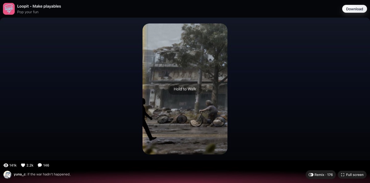 If War Had Never Struck opening route with the Hold to Walk prompt