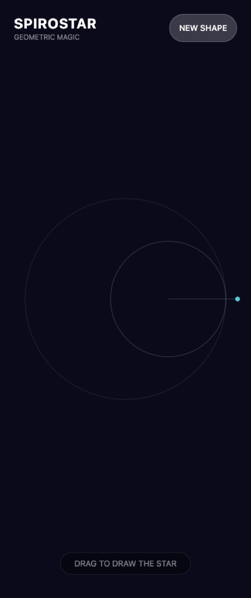 Spirostar after New Shape changed the geometric target.